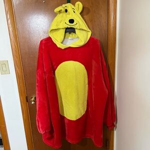 Adult Red and Yellow Character Hoodie Costume/Snuggie Pullover